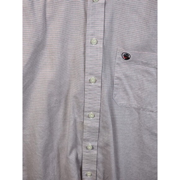 Southern Proper Men's Medium Striped Short Sleeve Button Up Shirt - Picture 3 of 7